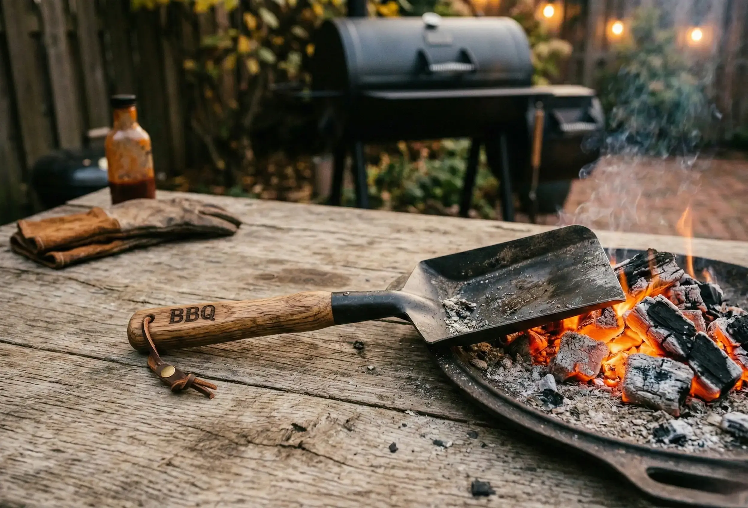 Lopată BBQ Mâner Lemn 30cm