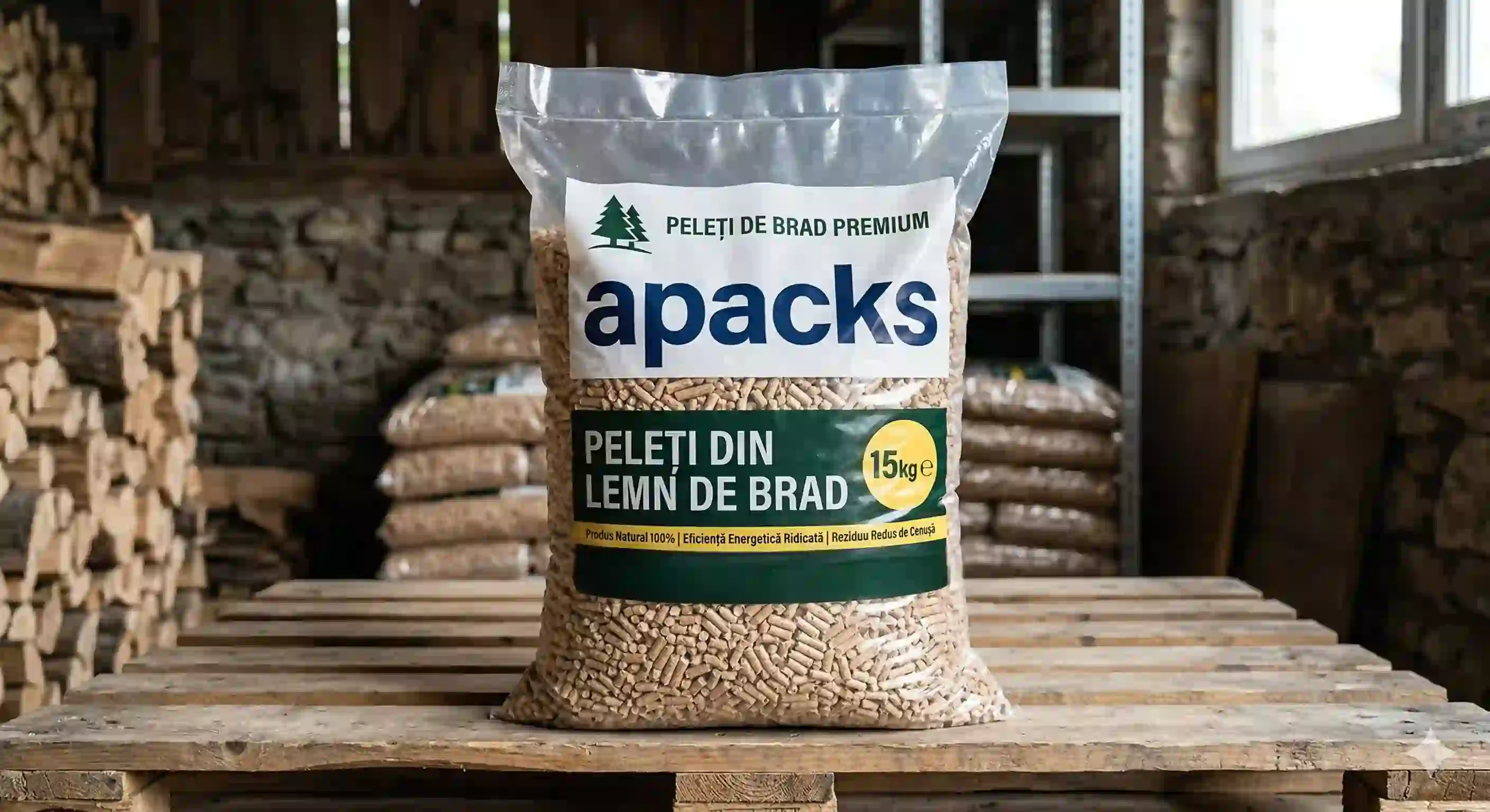 Peleți de Brad Premium 15kg